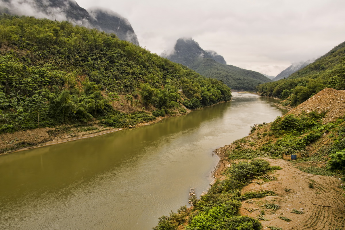 Ural on the Ho Chi Minh Trail - the Ma River